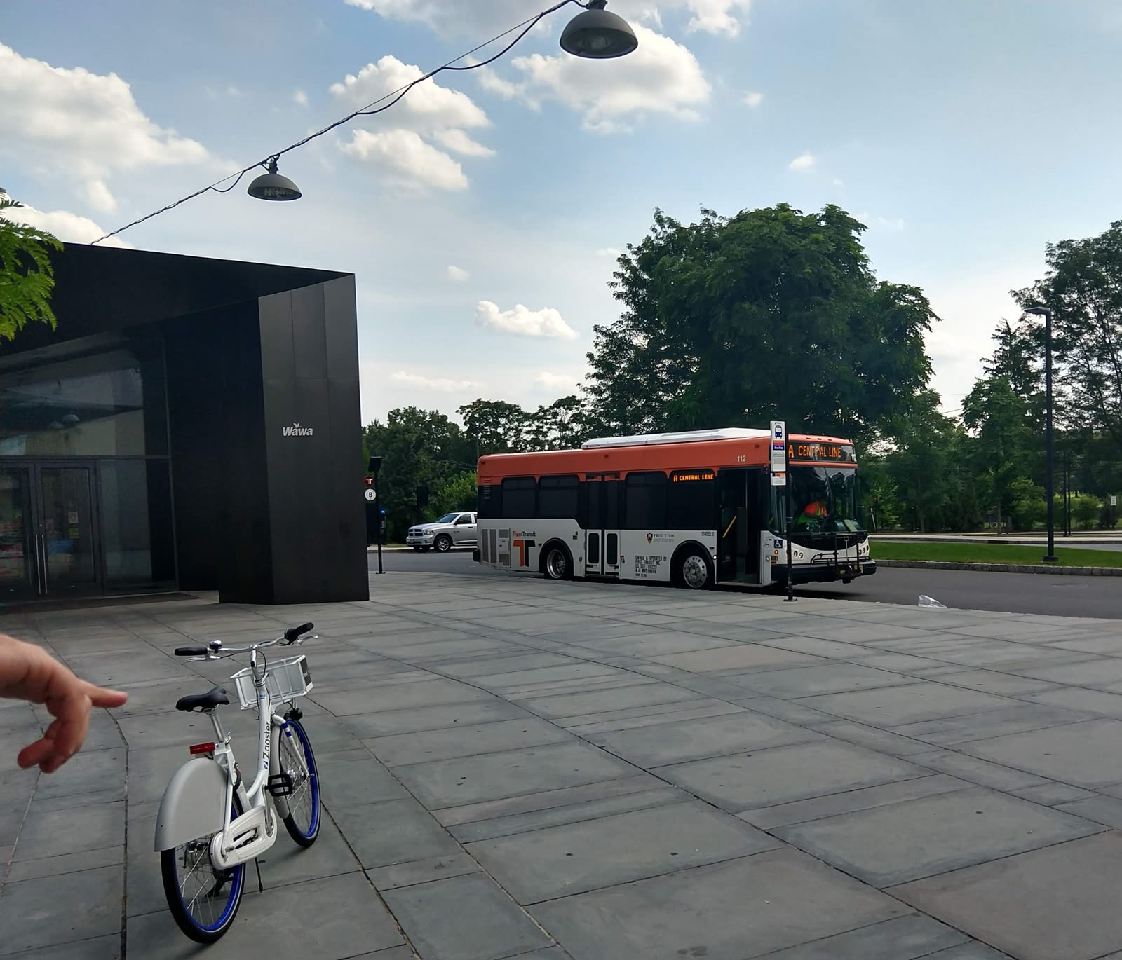 Campus shuttle in service